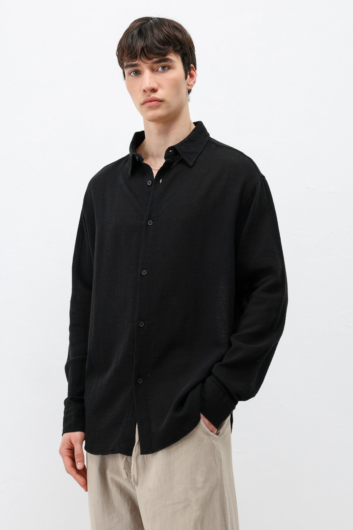 Basic Oversized Linen Shirt