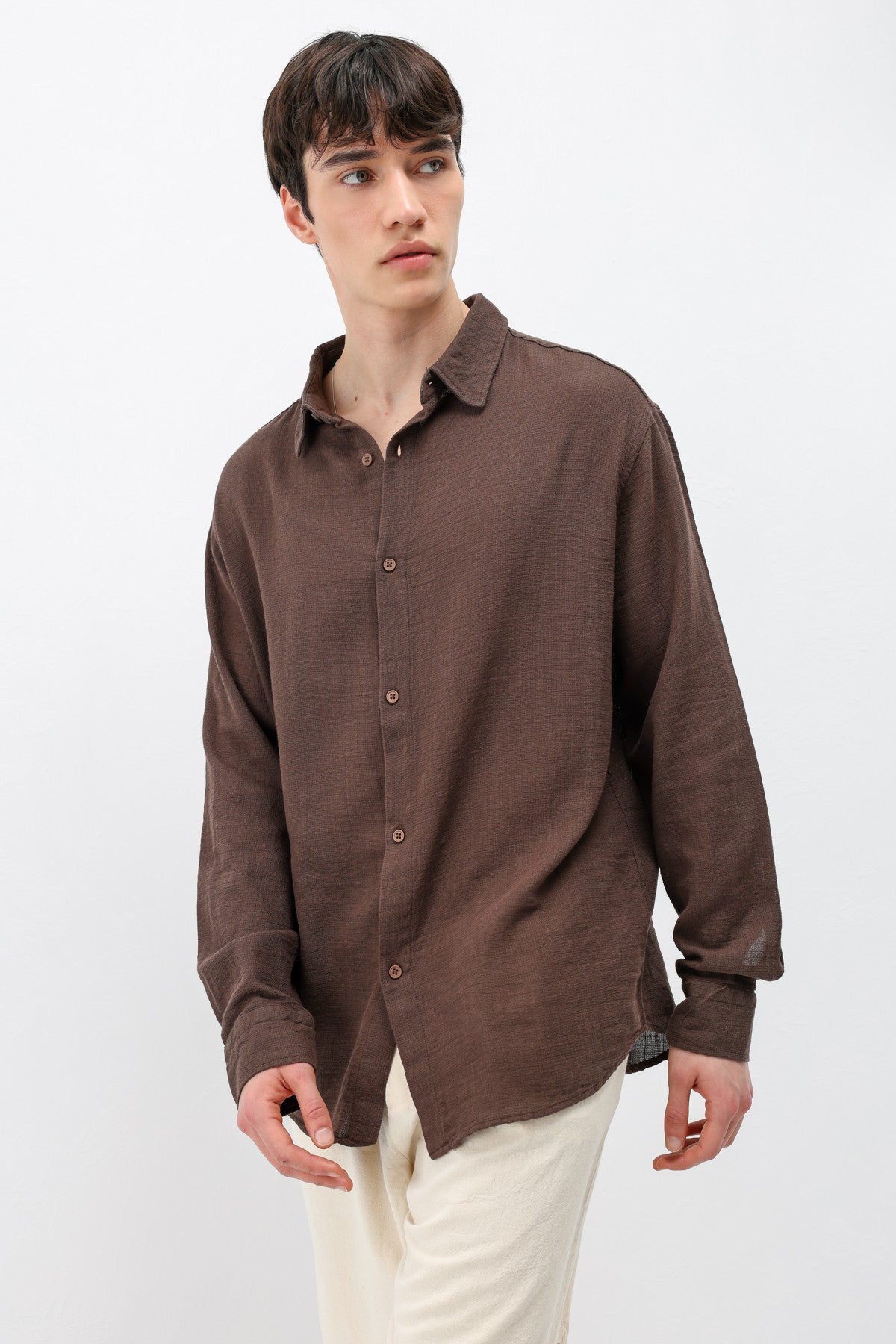 Basic Oversized Linen Shirt
