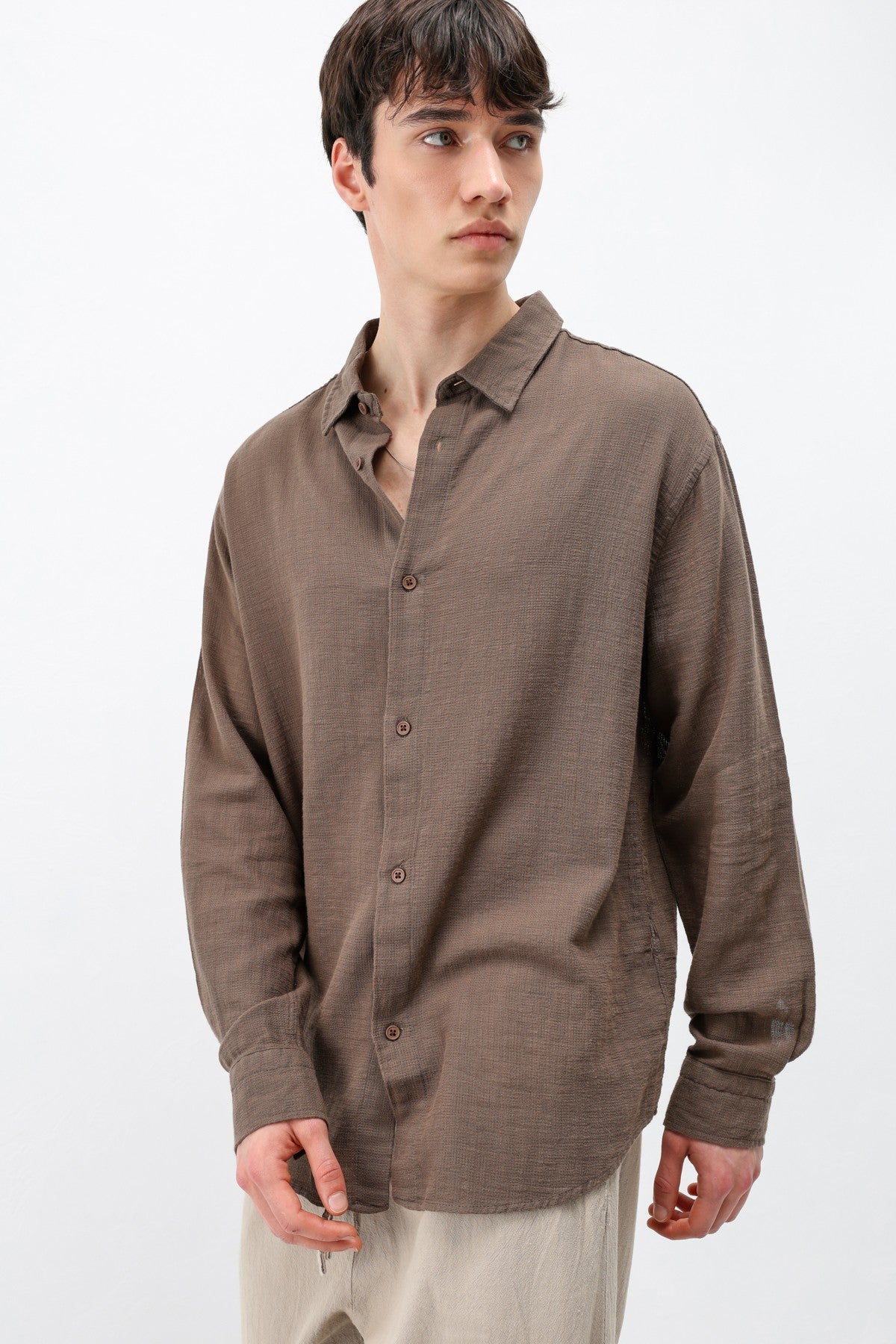 Basic Oversized Linen Shirt
