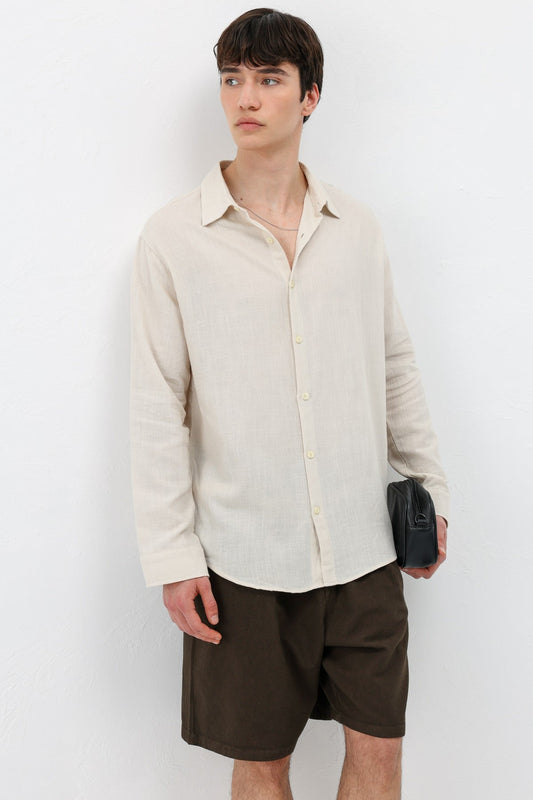 Basic Oversized Linen Shirt