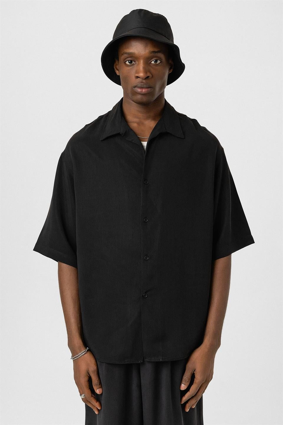Oversized Lyocell Shirt