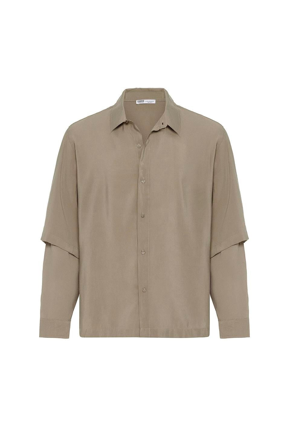 Oversized Shirt with Double-Sleeve Detail