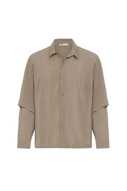 Oversized Shirt with Double-Sleeve Detail
