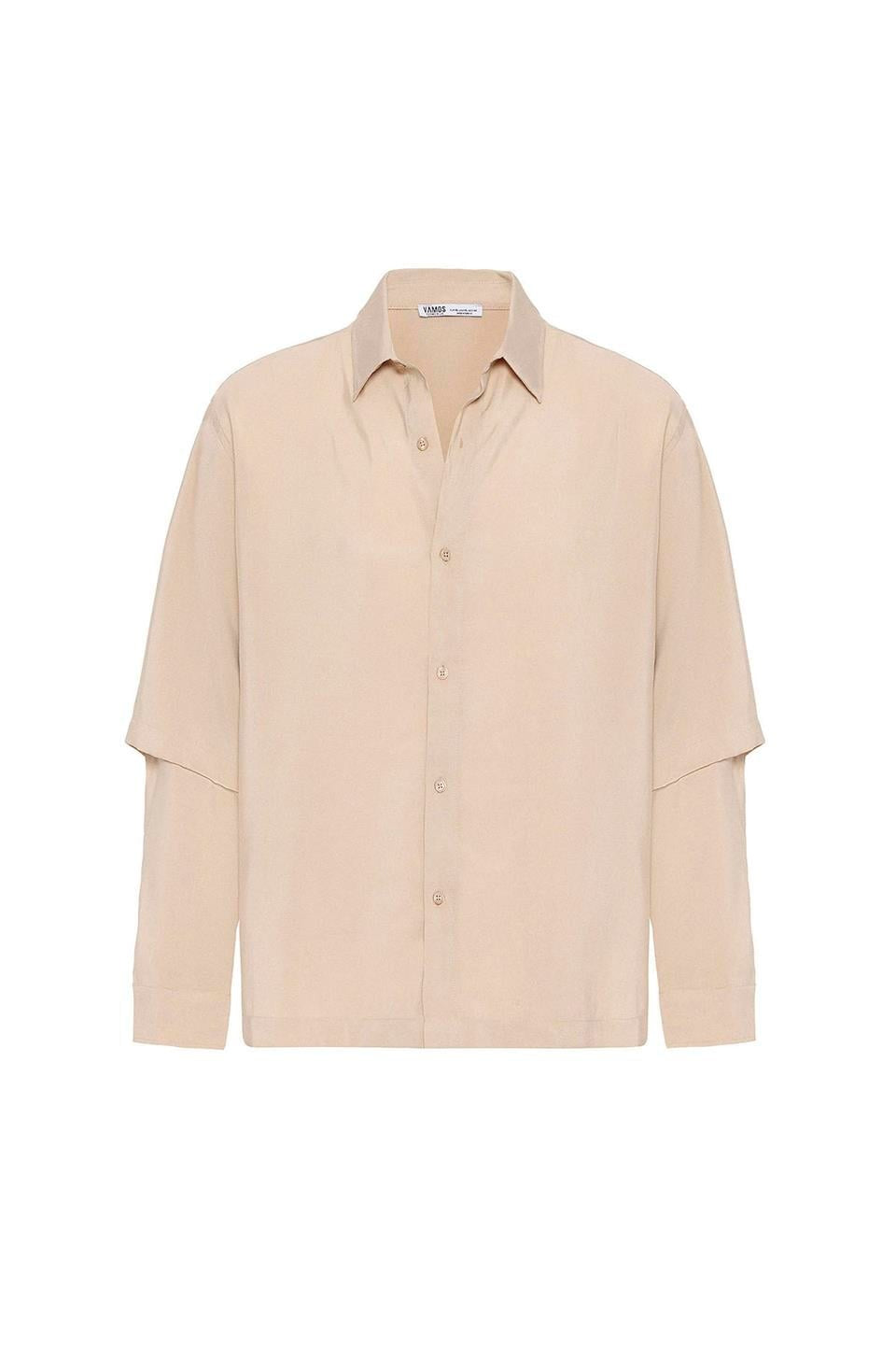 Oversized Shirt with Double-Sleeve Detail