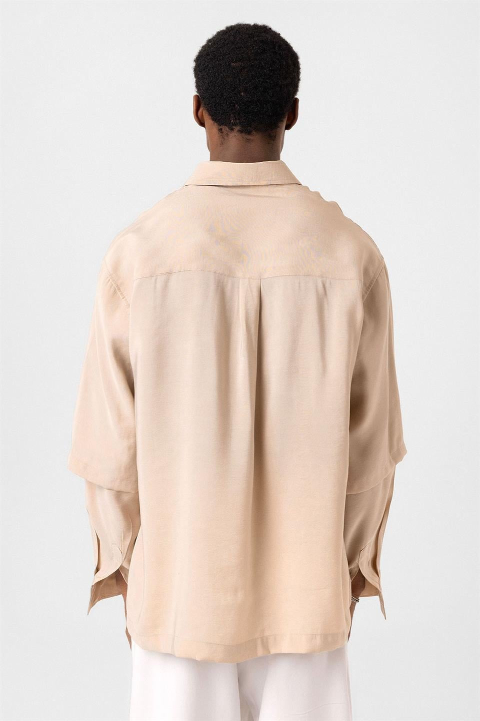 Oversized Shirt with Double-Sleeve Detail