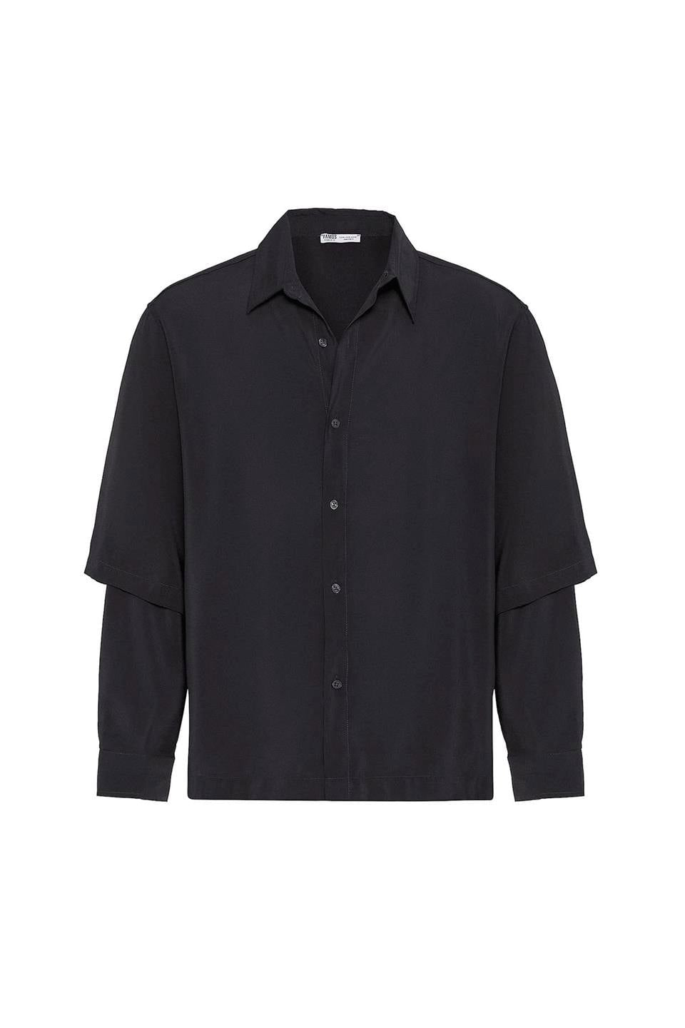Oversized Shirt with Double-Sleeve Detail