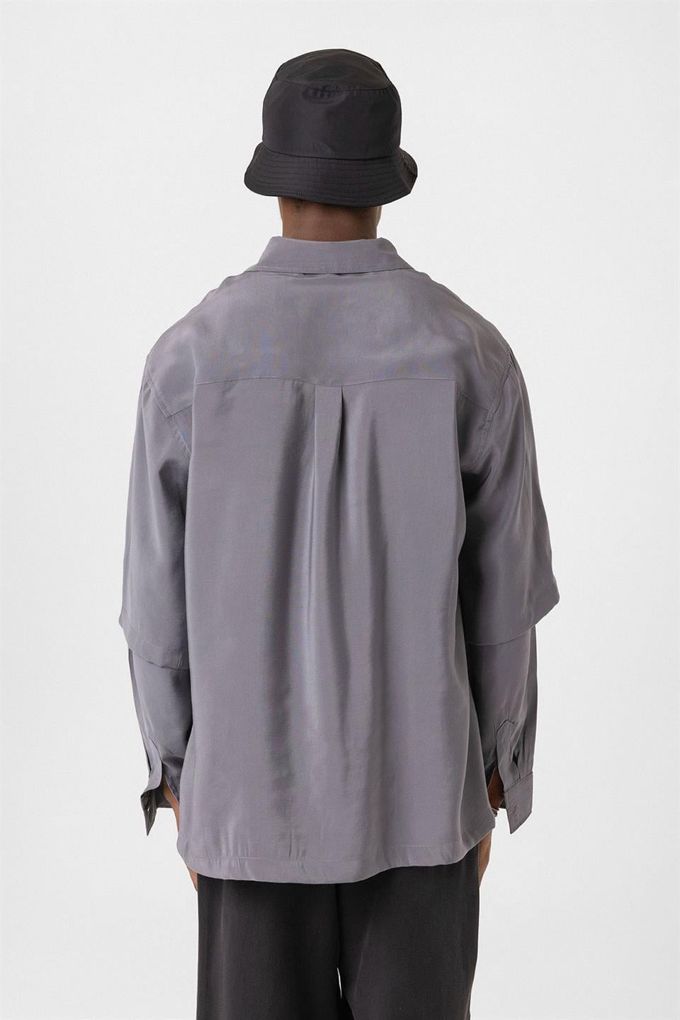 Oversized Shirt with Double-Sleeve Detail