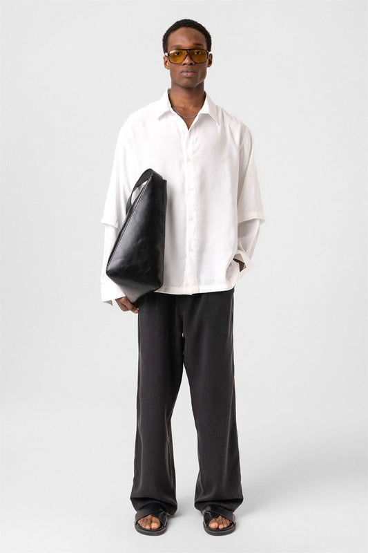 Oversized Shirt with Double-Sleeve Detail