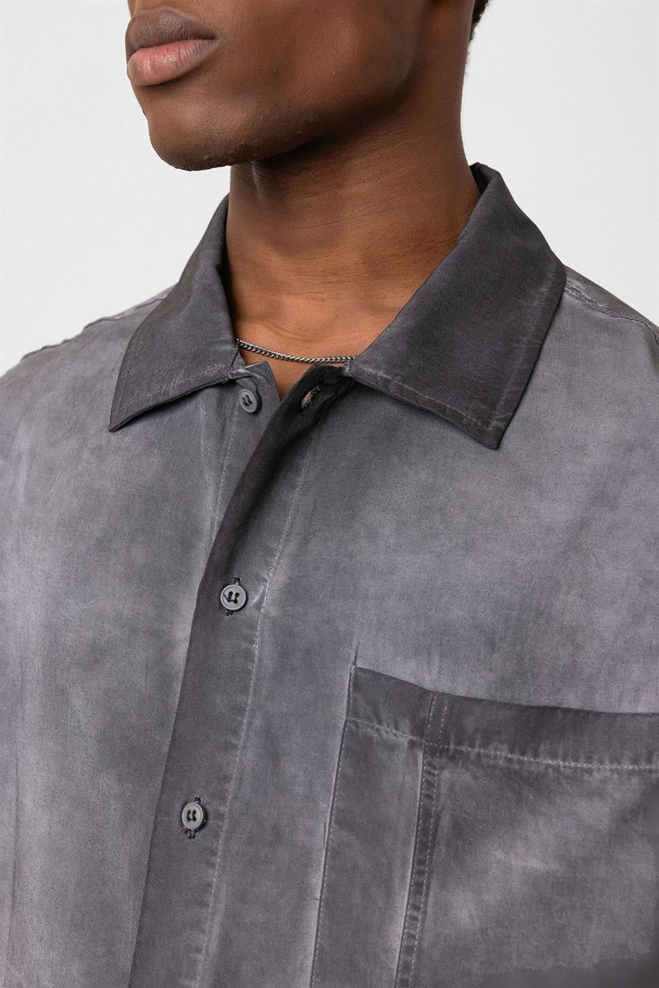 Oversized Short-Sleeve Shirt (Washed)