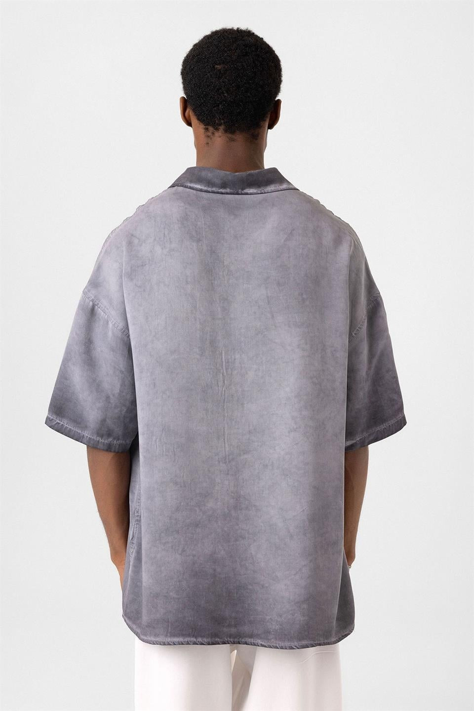 Oversized Short-Sleeve Shirt (Washed)