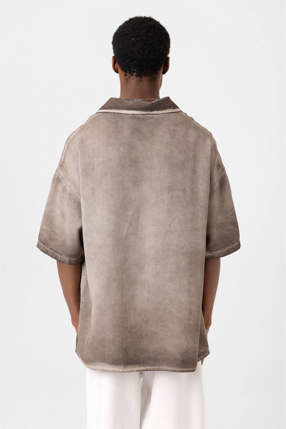 Oversized Short-Sleeve Shirt (Washed)