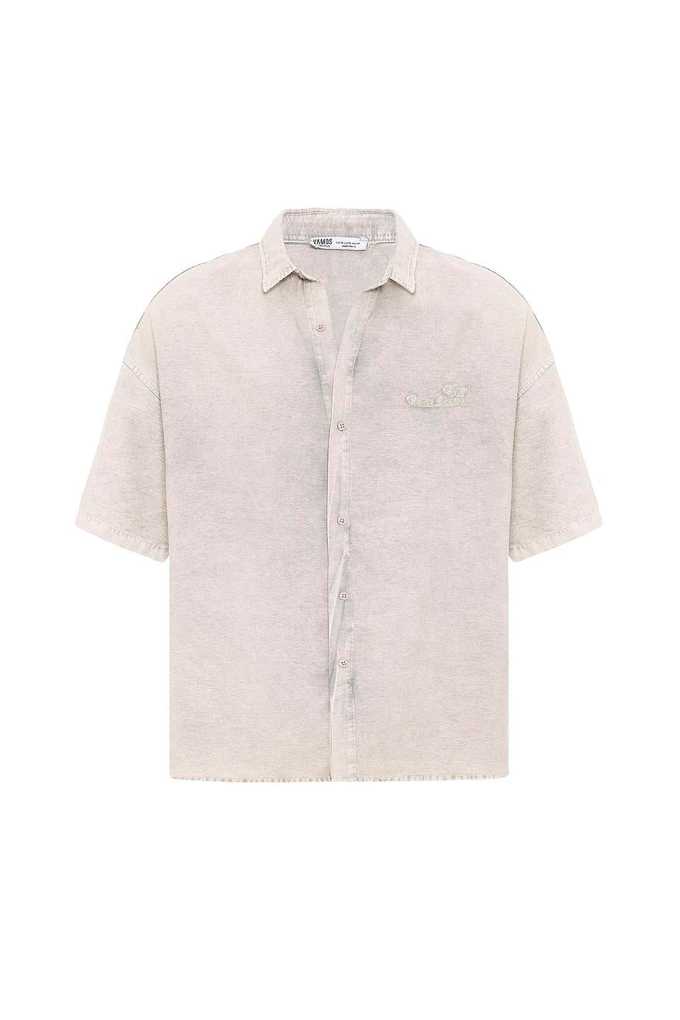 Oversized Tensel Shirt with Back Print