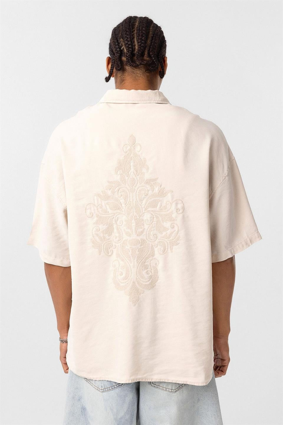 Oversized Tensel Shirt with Back Print