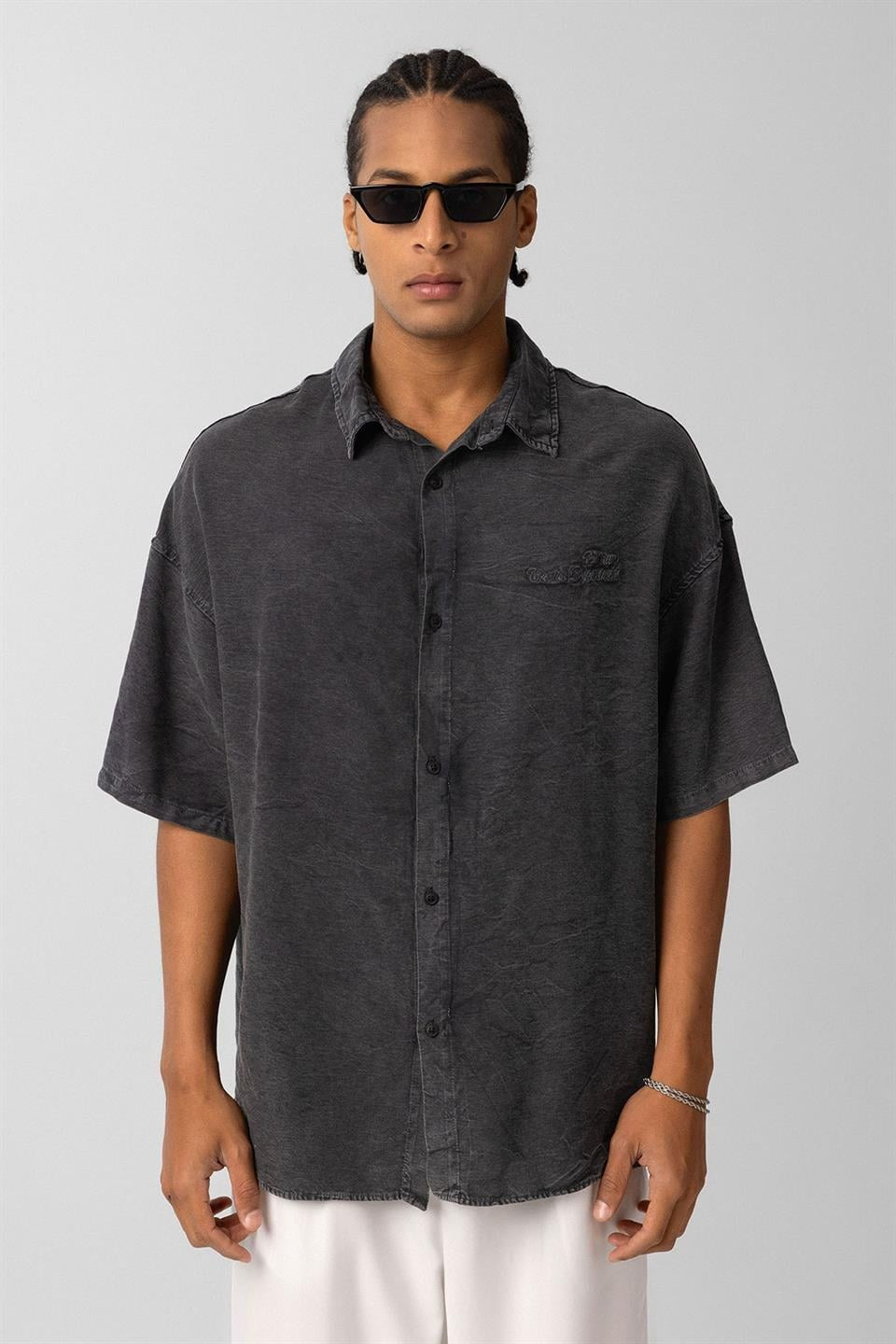 Oversized Tensel Shirt with Back Print