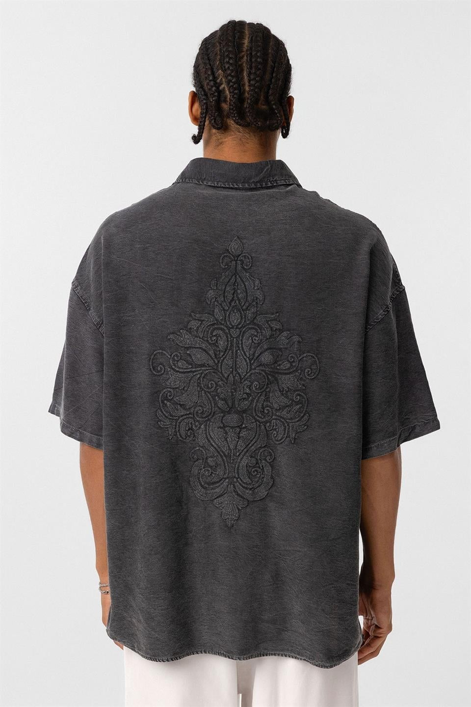 Oversized Tensel Shirt with Back Print