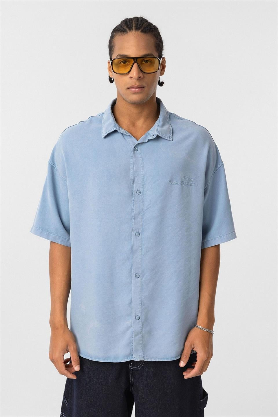 Oversized Tensel Shirt with Back Print