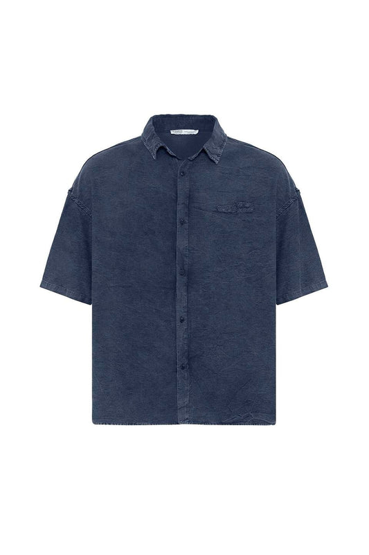 Oversized Tensel Shirt with Back Print