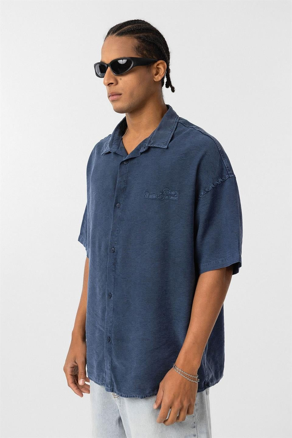 Oversized Tensel Shirt with Back Print