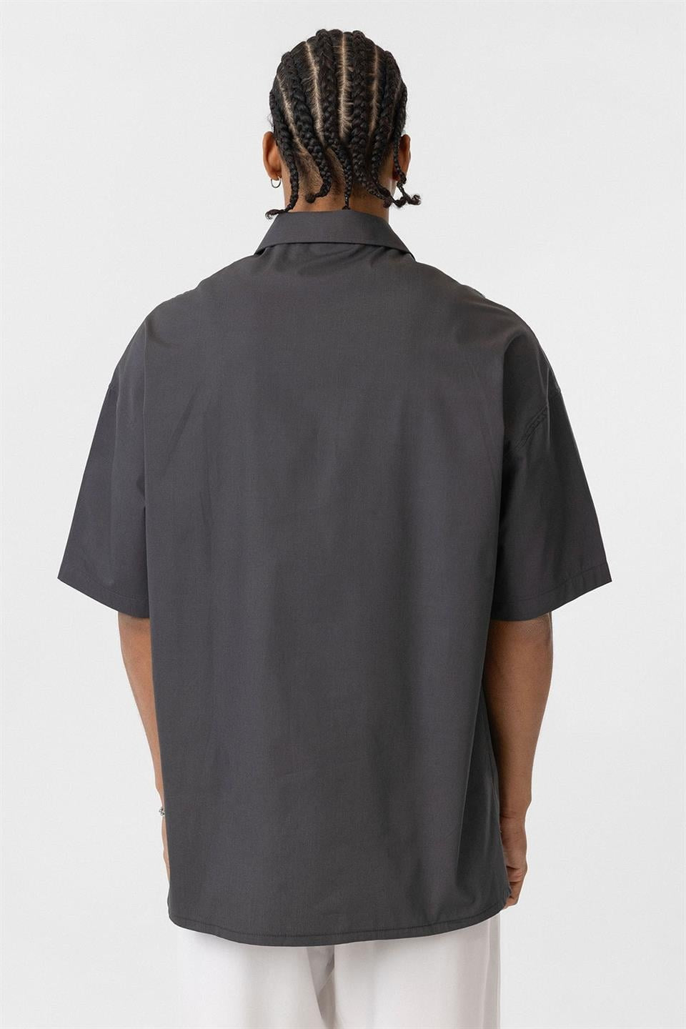 Pre-Printed 100% Cotton Poplin Oversized Shirt