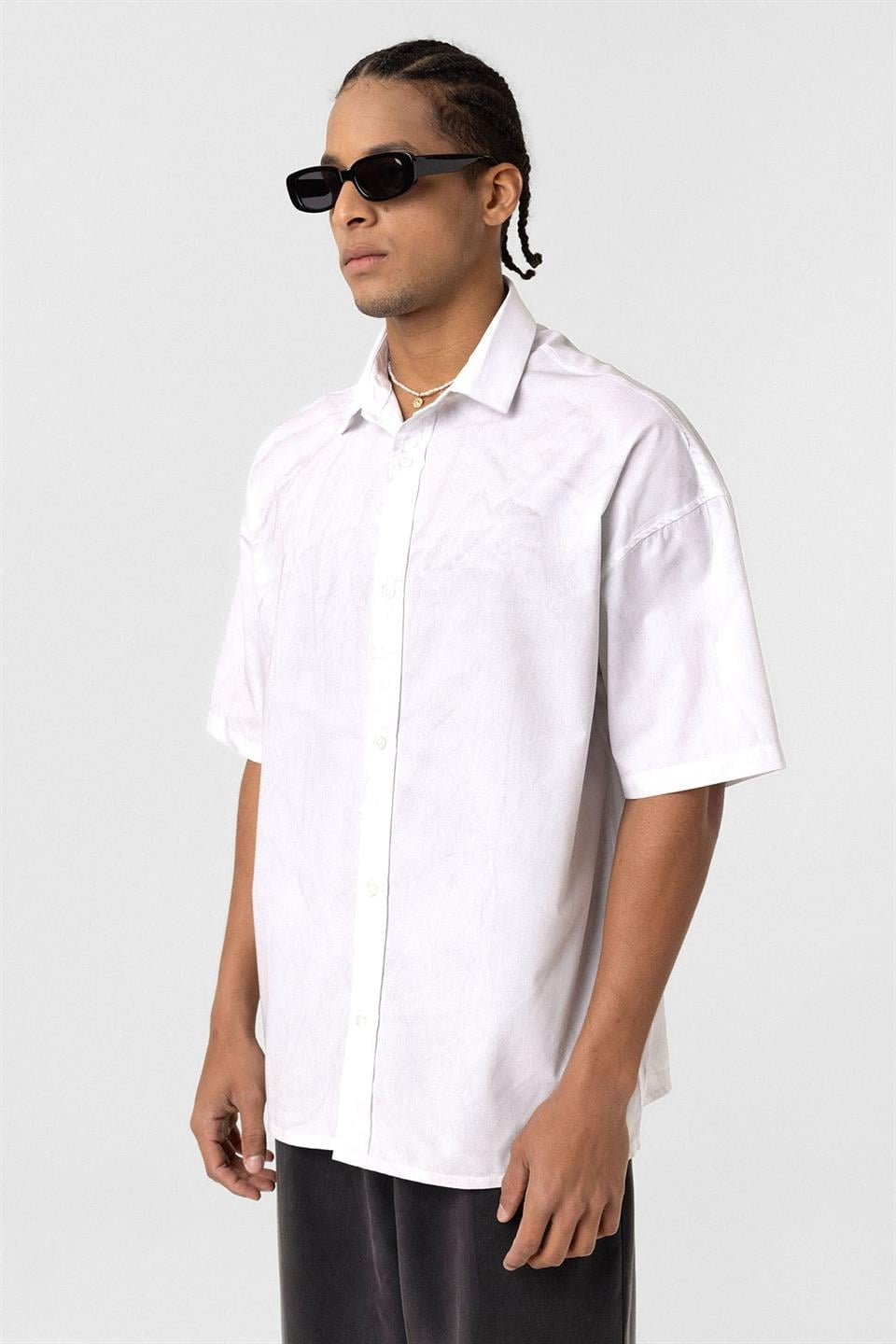 Oversized Washed Poplin Shirt