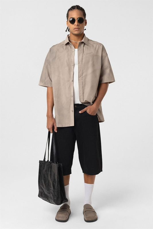 Oversized Washed Poplin Shirt