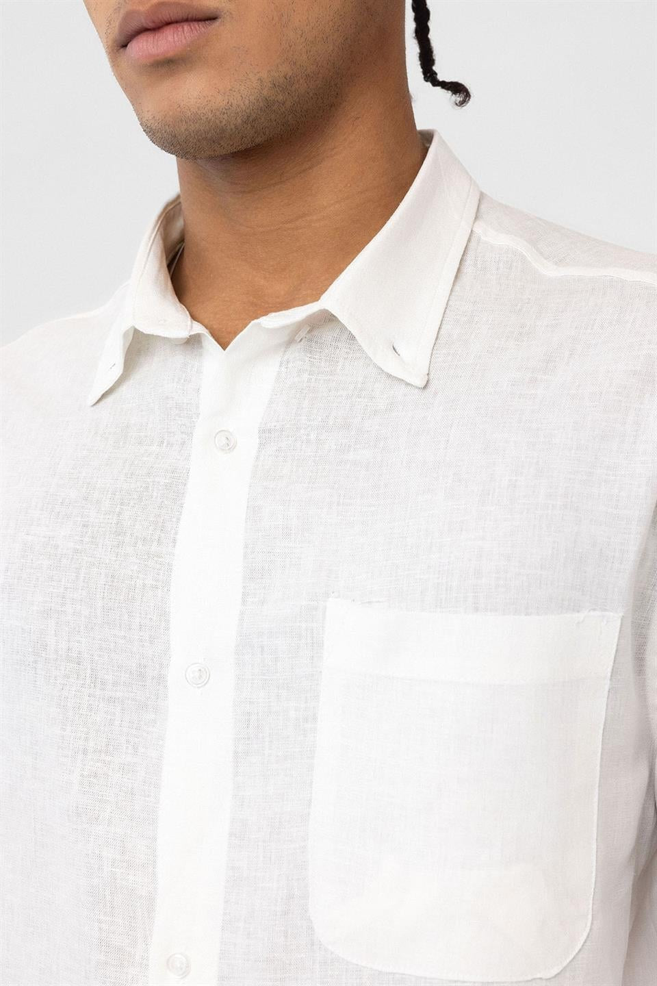 Oversized Long-Sleeve Shirt with Pocket Details