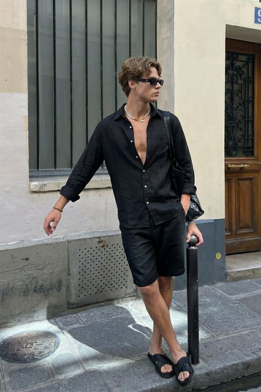 Oversized Long-Sleeve Shirt with Pocket Details