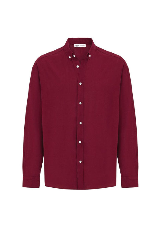 Basic Oversized Long-Sleeved Linen Shirt