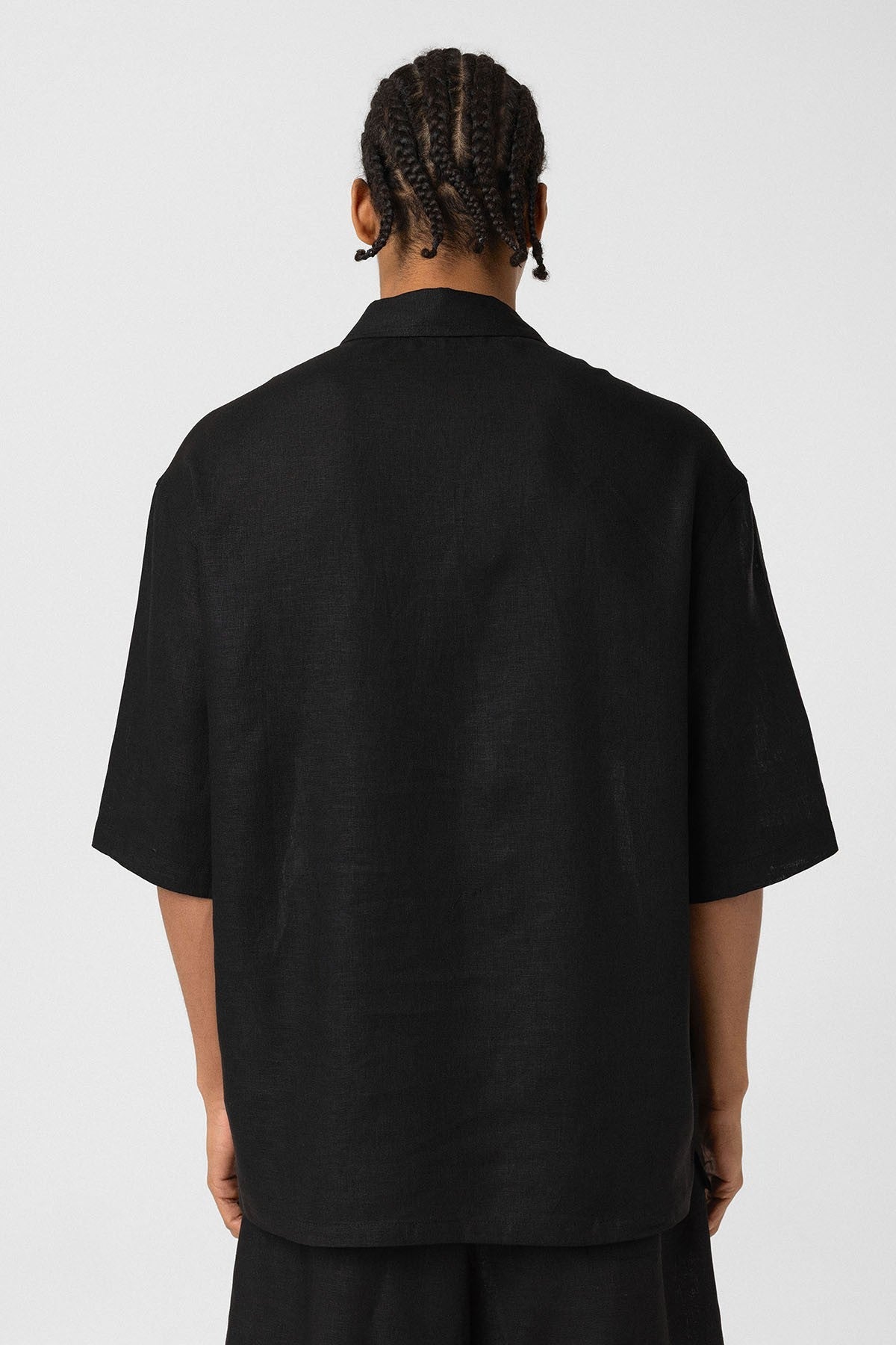 Oversized Linen Shirt with Two Pockets