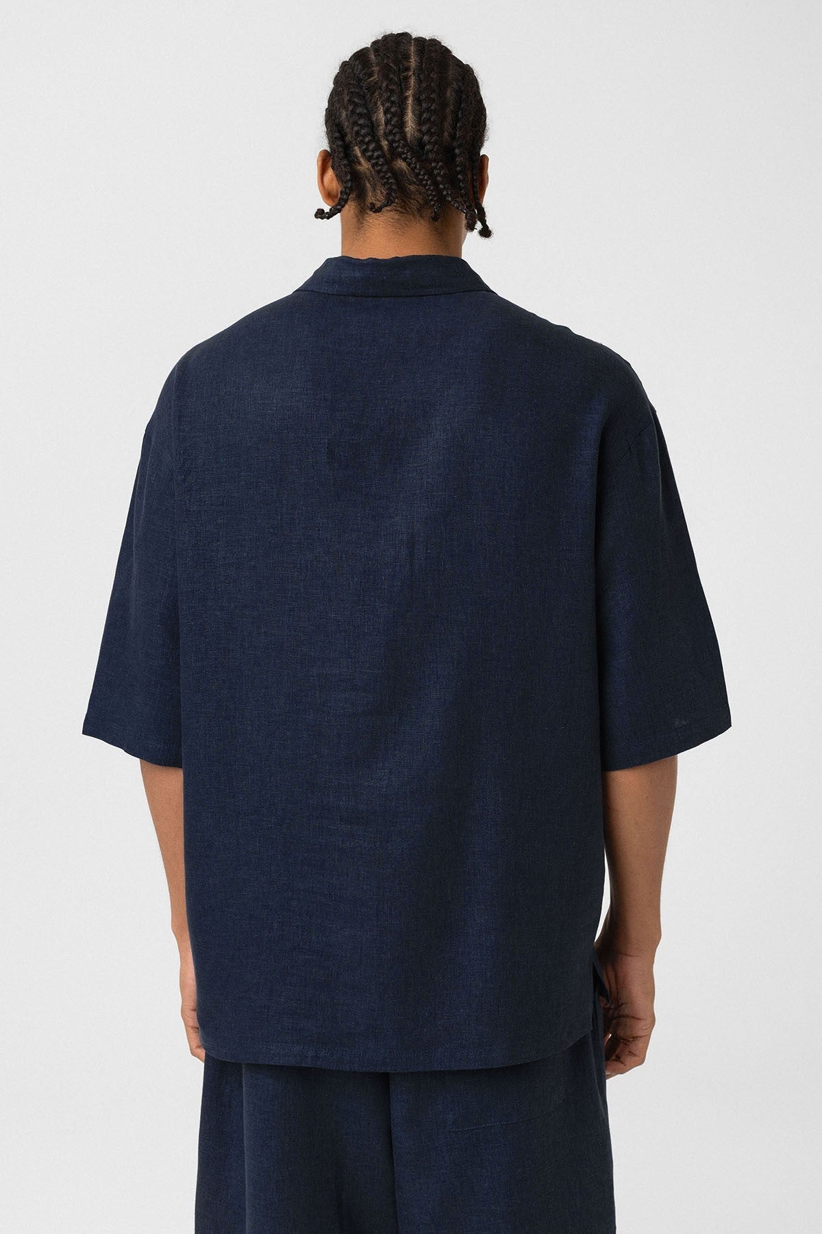 Oversized Linen Shirt with Two Pockets