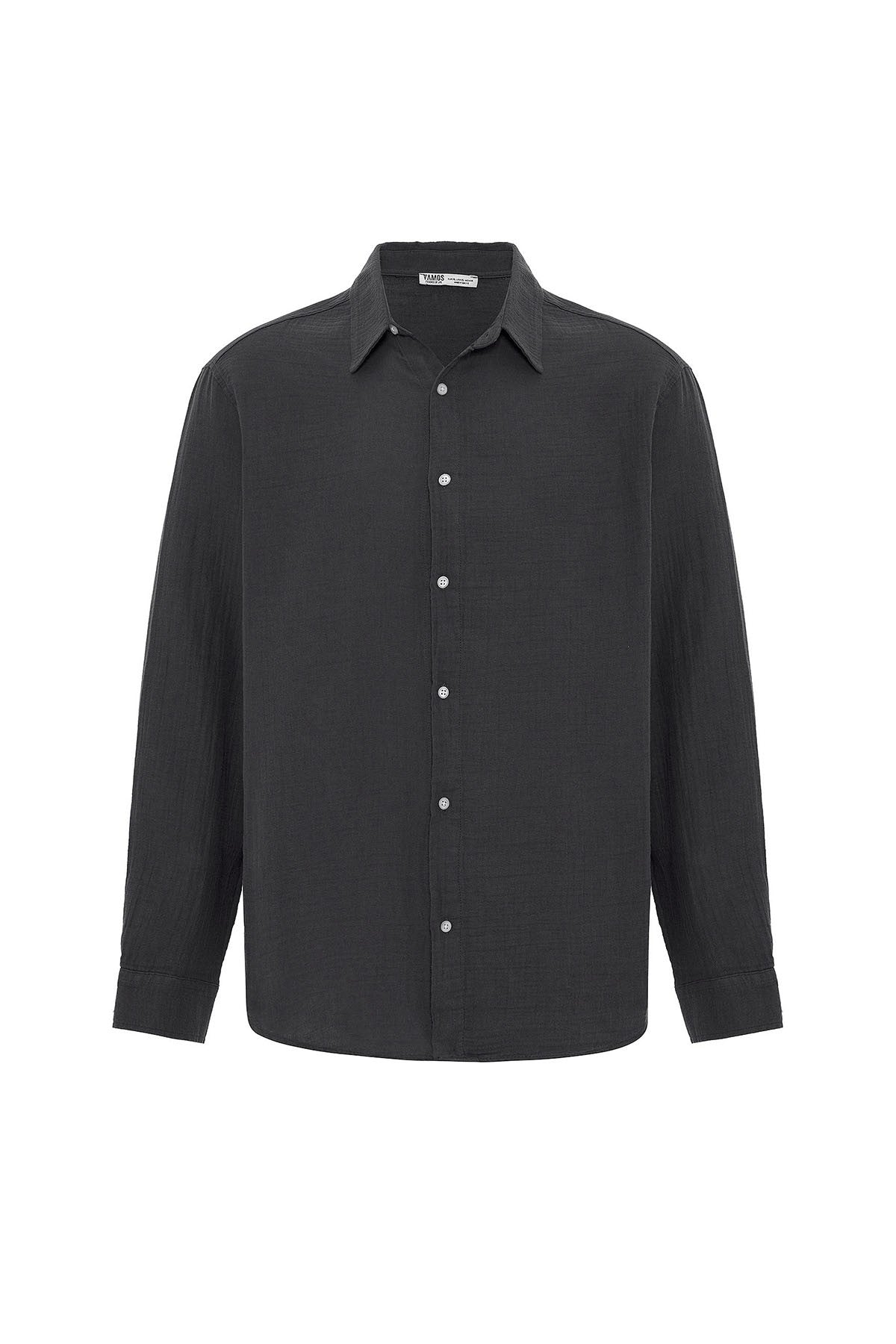 Oversized Long-Sleeve Muslin Shirt