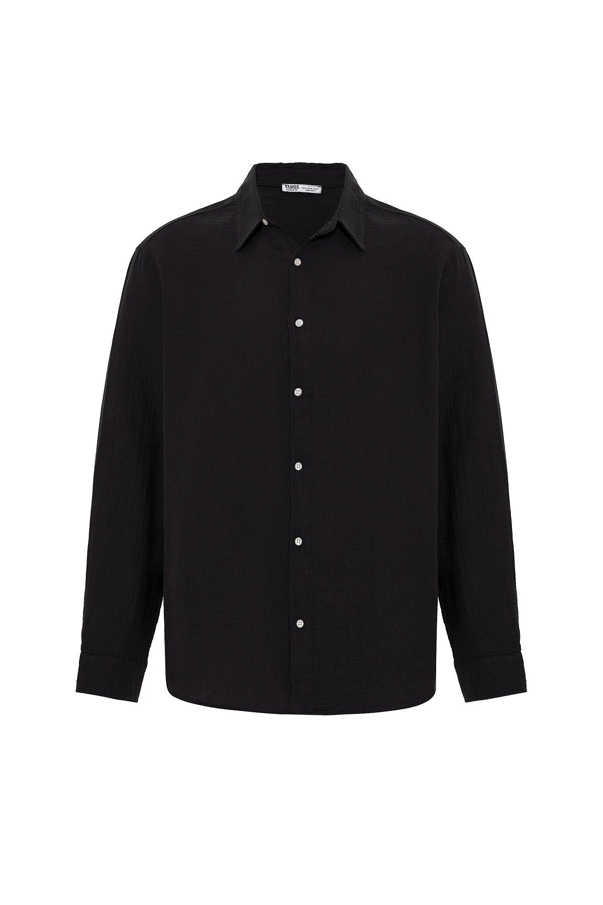Oversized Long-Sleeve Muslin Shirt