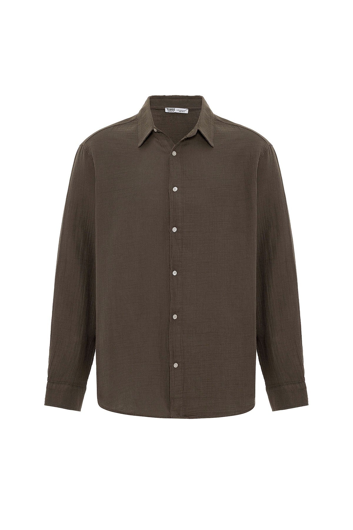 Oversized Long-Sleeve Muslin Shirt