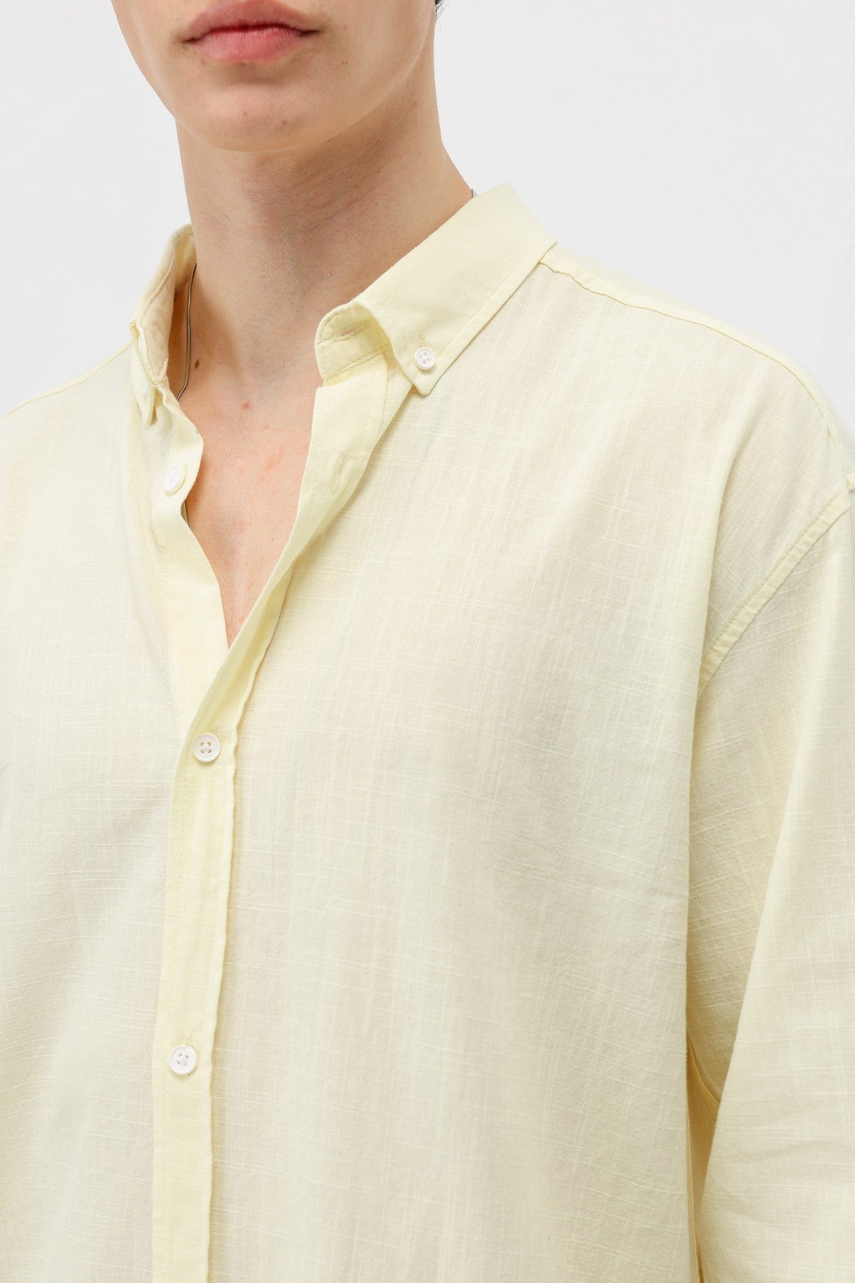 Basic Oversized Cotton-Linen Shirt