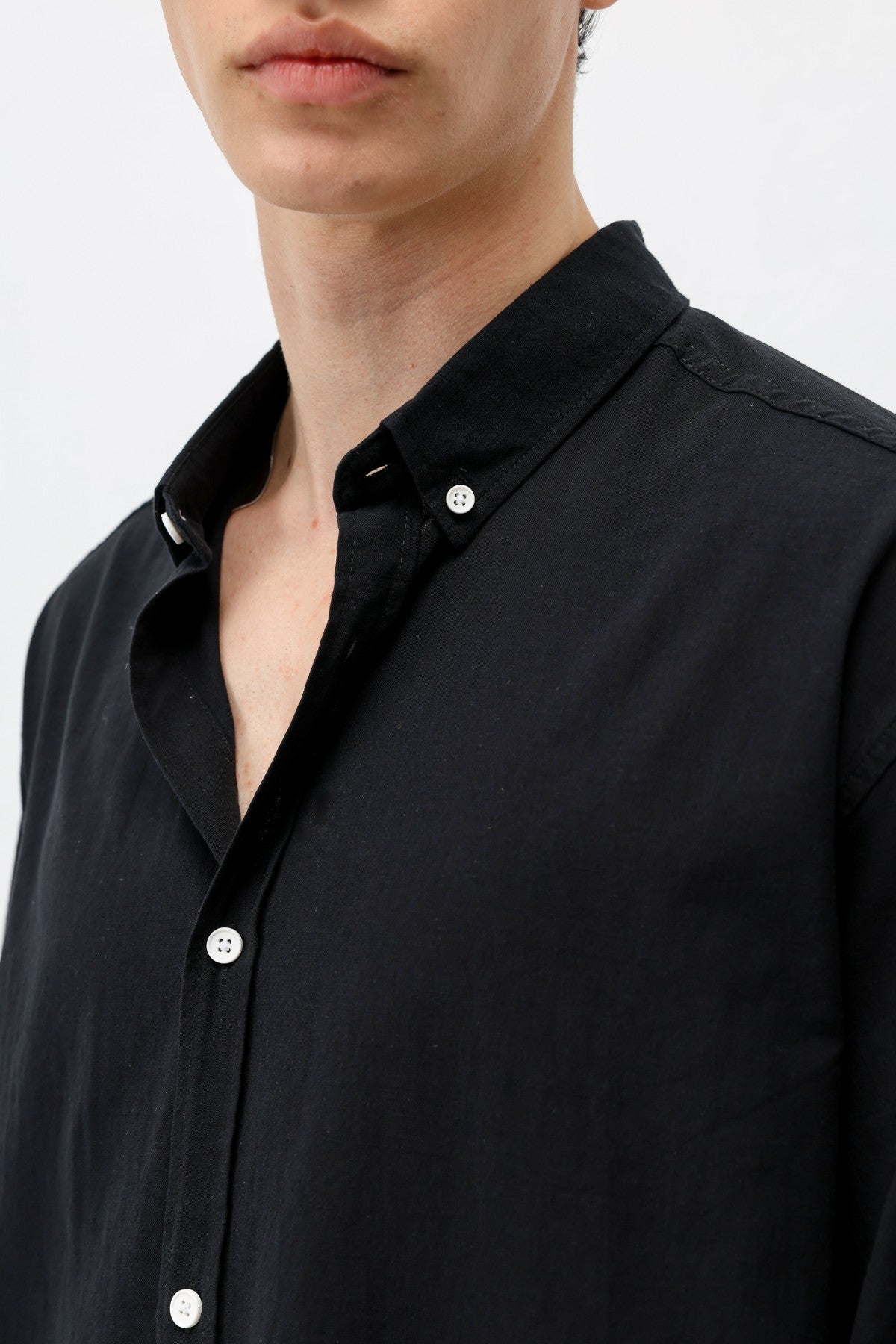 Basic Oversized Cotton-Linen Shirt