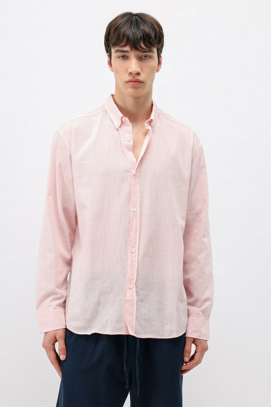 Basic Oversized Cotton-Linen Shirt