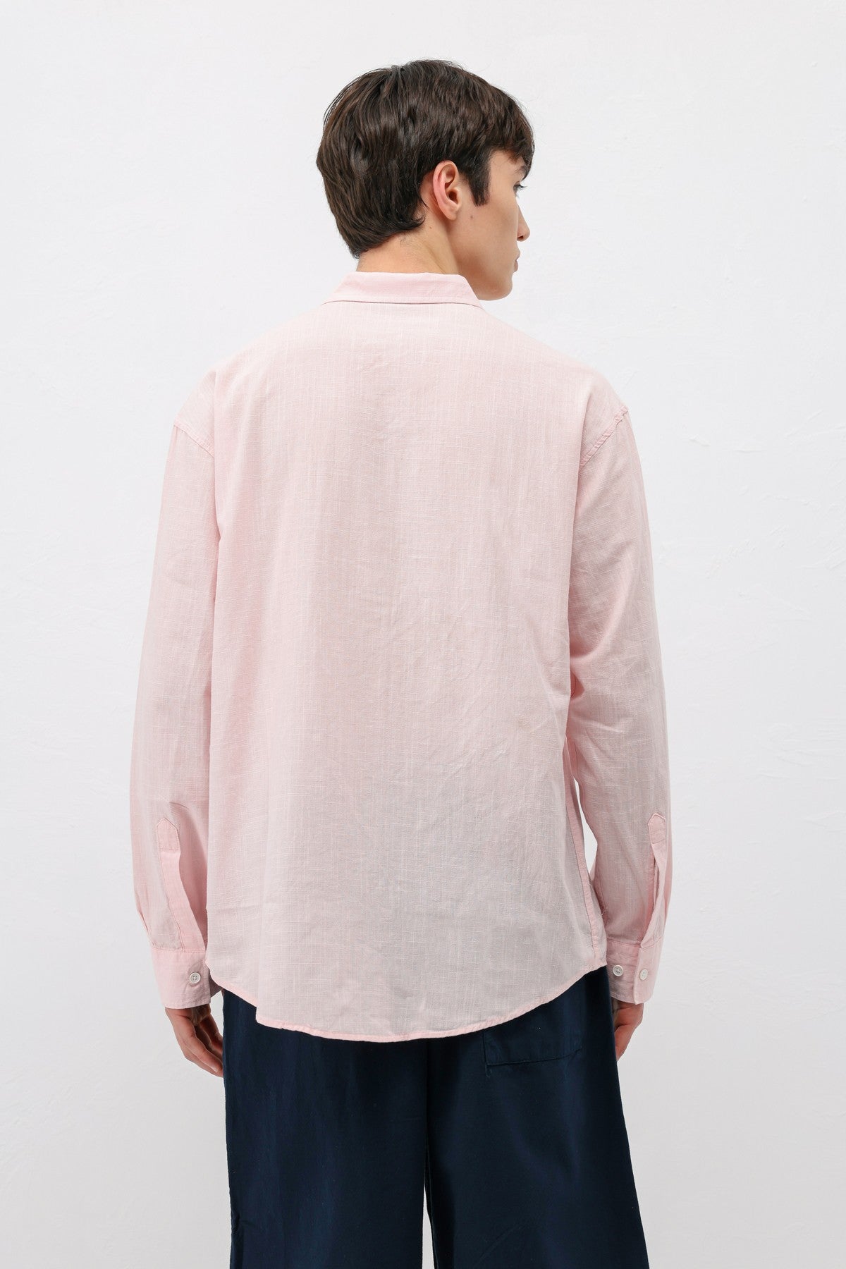Basic Oversized Cotton-Linen Shirt