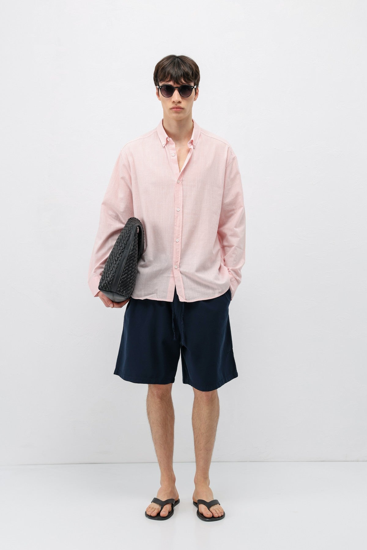 Basic Oversized Cotton-Linen Shirt