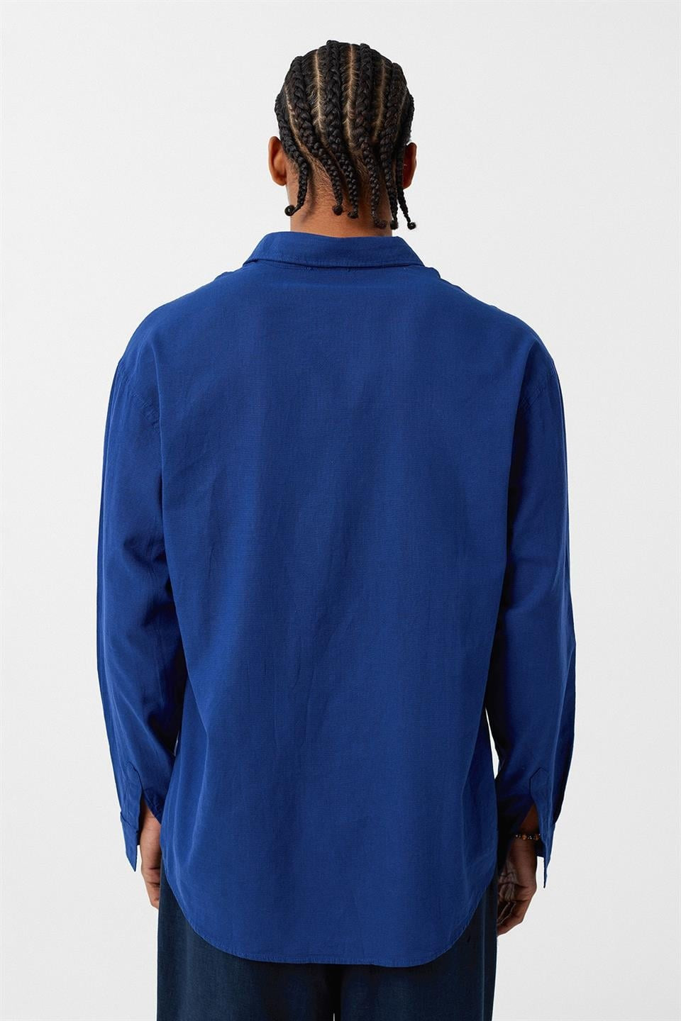 Basic Oversized Cotton-Linen Shirt