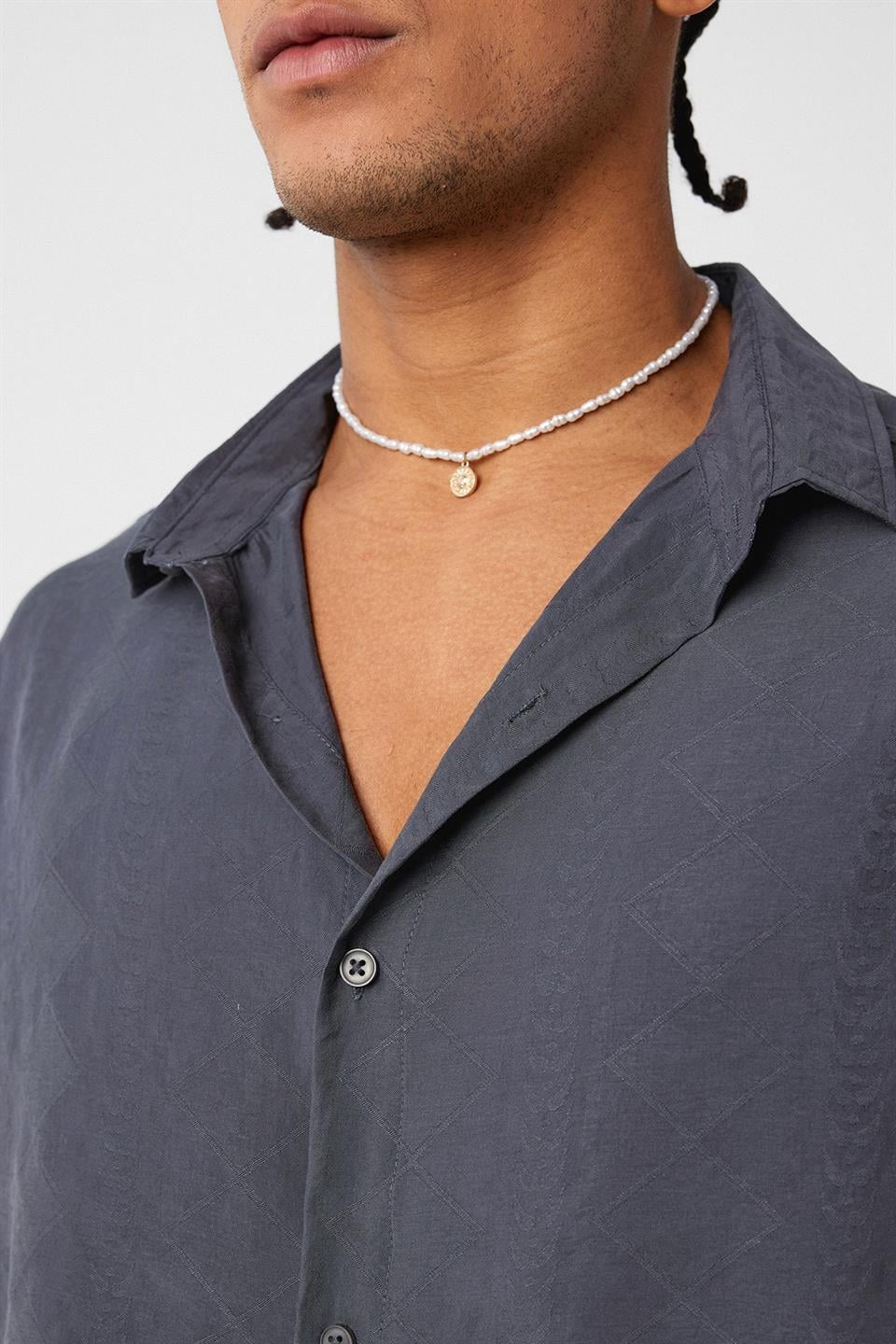 Oversized Short-Sleeve Modal Shirt