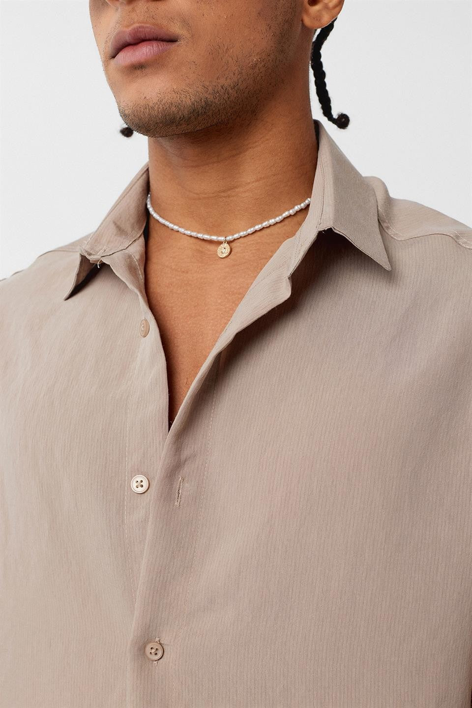 Basic Oversized Long-Sleeve Shirt