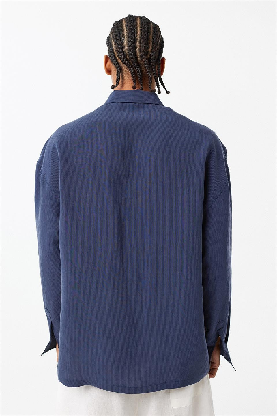 Basic Oversized Long-Sleeve Shirt