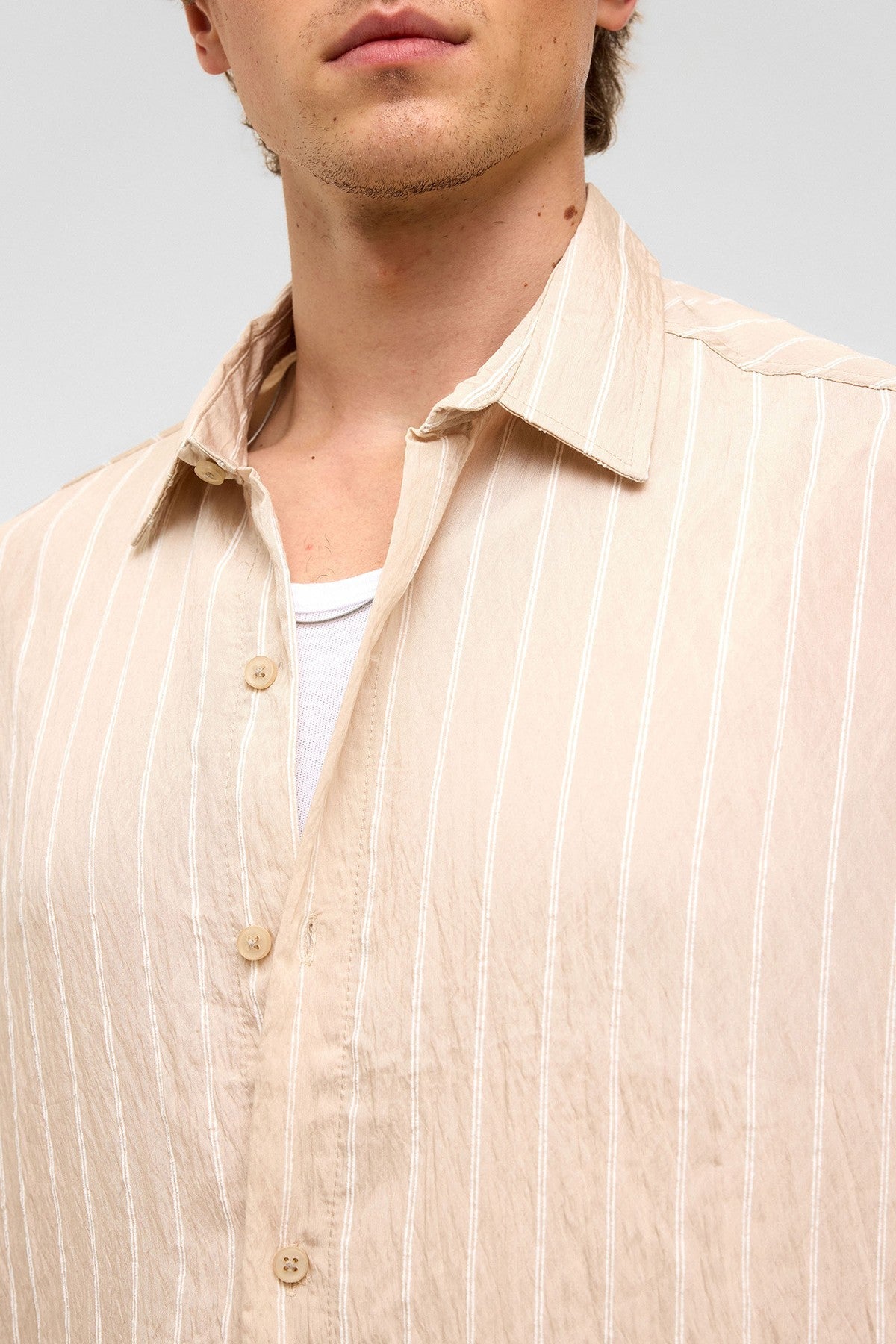 Oversized Striped Long-Sleeve Shirt