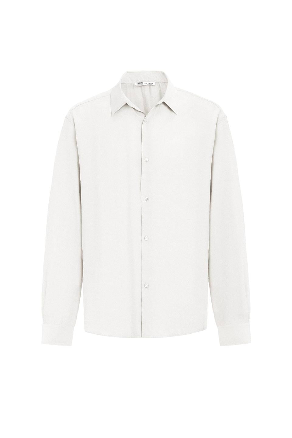 Basic Oversized Long-Sleeve Modal-Blend Shirt