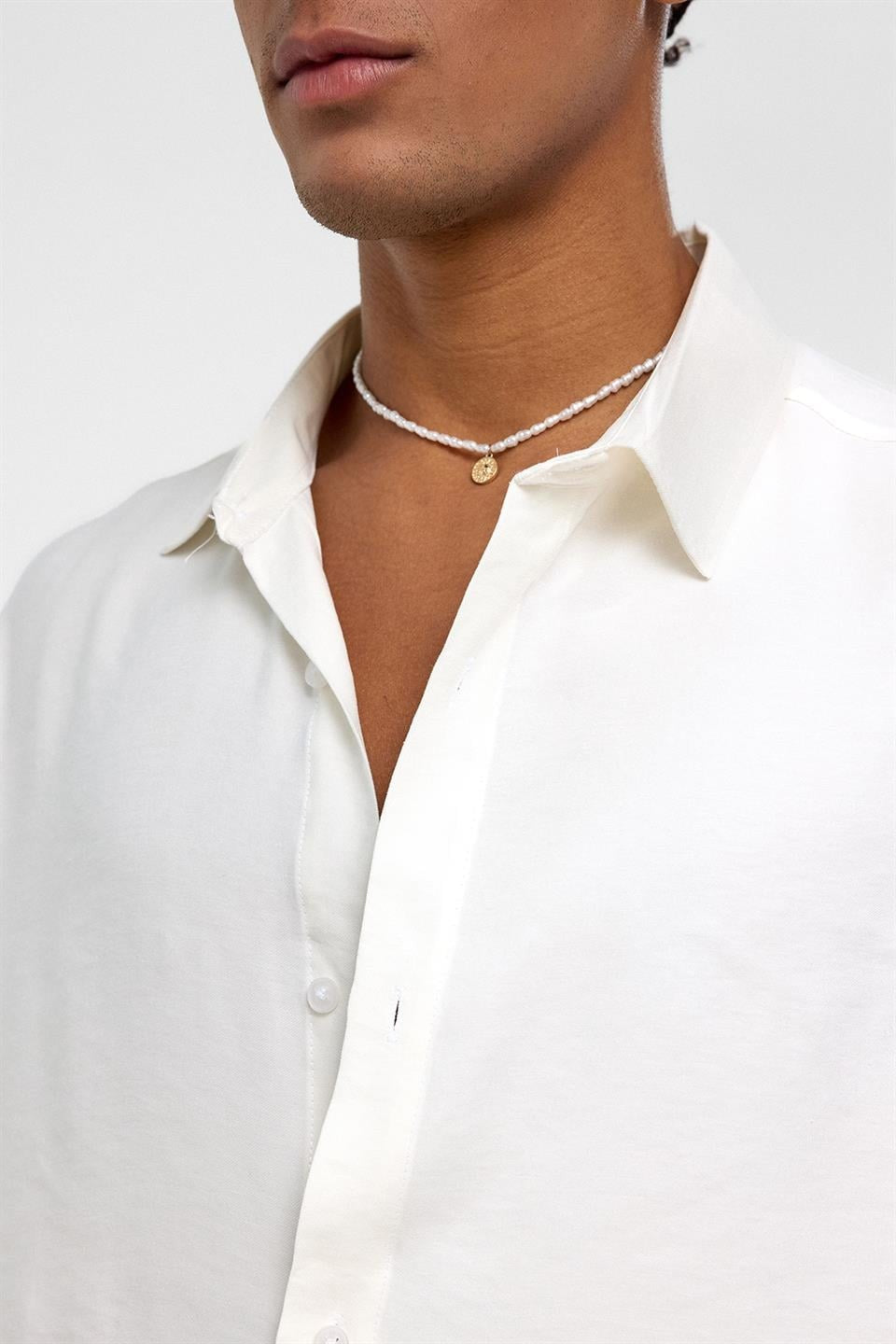 Basic Oversized Long-Sleeve Modal-Blend Shirt