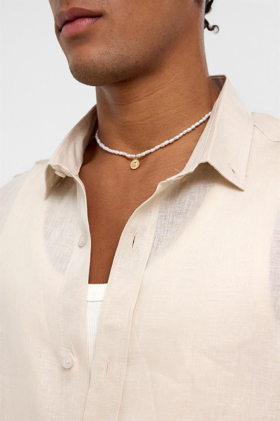 100% Linen Oversized Long-Sleeve Shirt