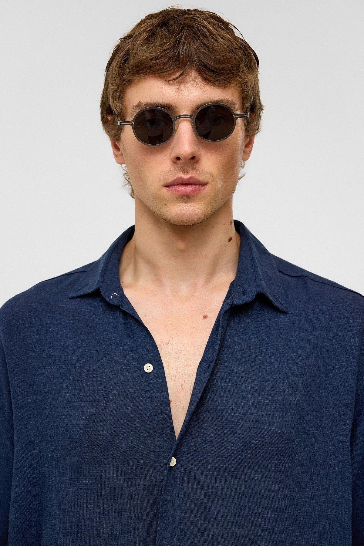 Oversized Long-Sleeved Linen Shirt