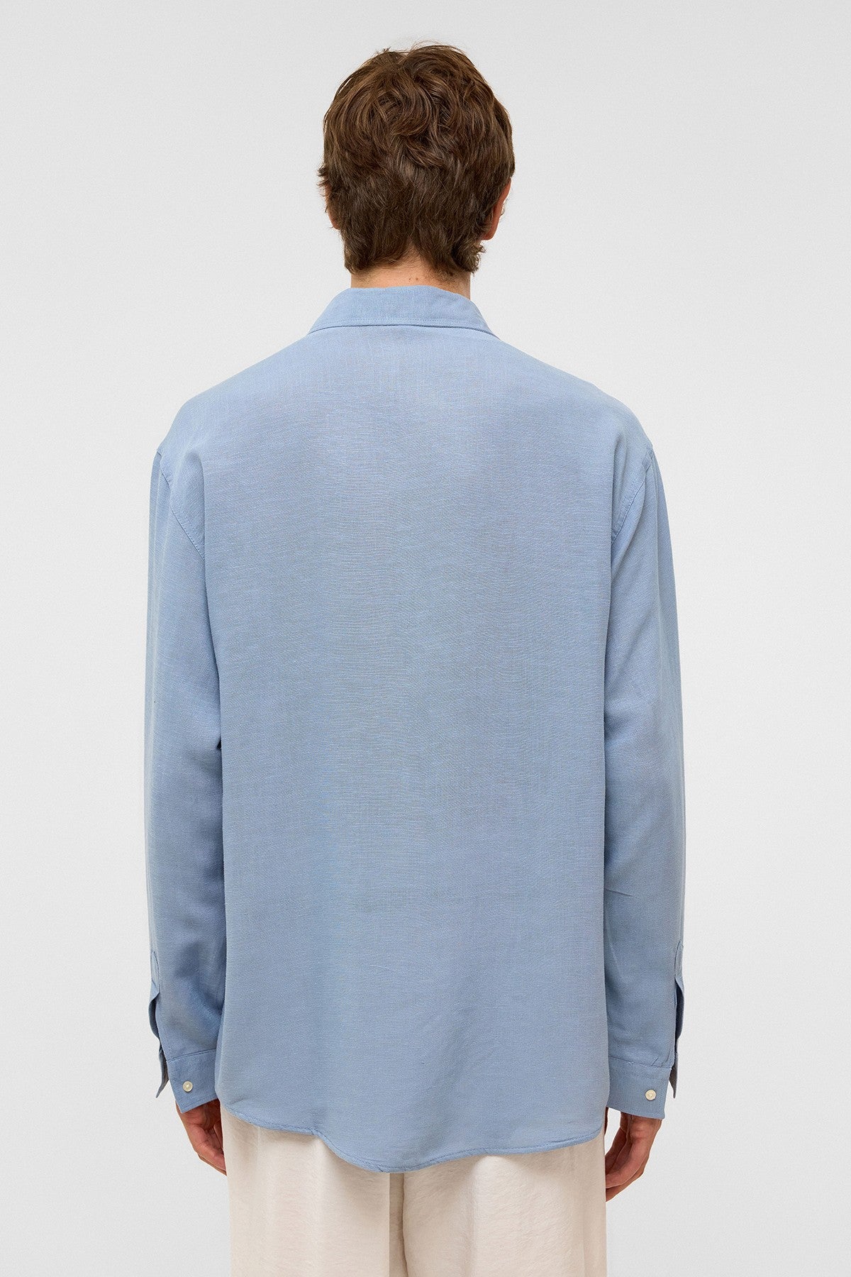 Oversized Long-Sleeved Linen Shirt