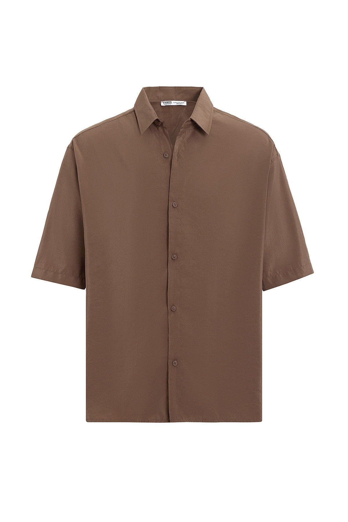 Basic Oversized Short-Sleeve Modal Shirt