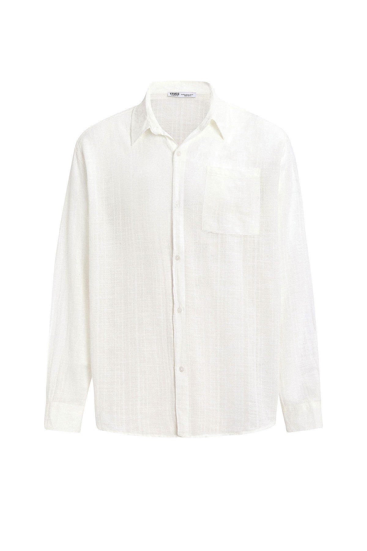 Oversized Striped Long-Sleeved Linen Shirt